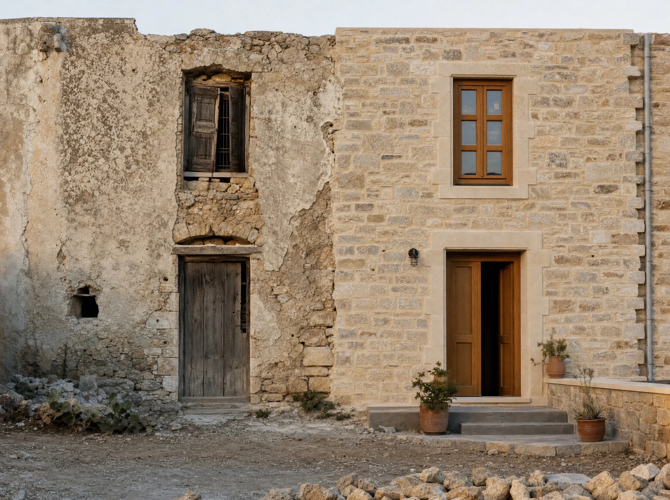 Saniertes traditionelles Steinhaus auf Kreta